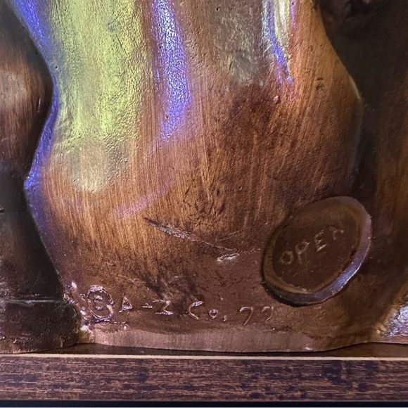 RARE Large Oversized Vintage Piggy Bank A-Z Co. 1977 Brown Ceramic - Picture 6 of 6